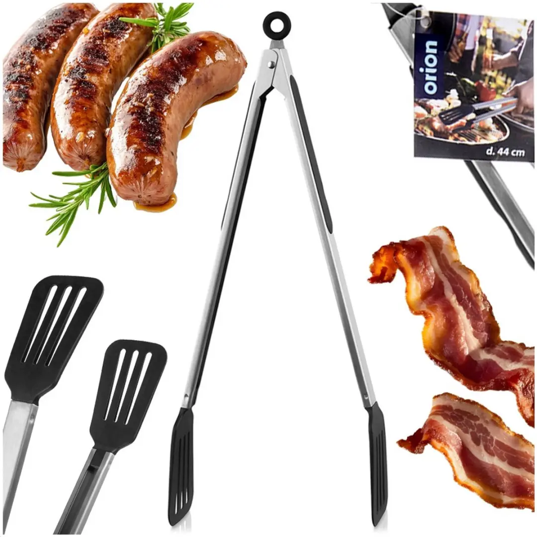 Orion Roestvrijstalen Grilltang 44cm - Zwart