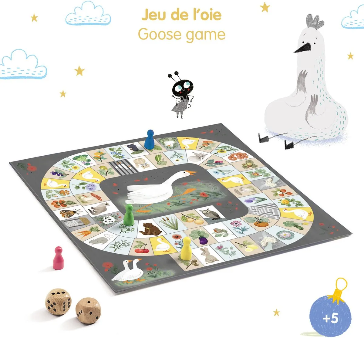 Djeco Ganzenbord - 2-4 Spelers Multicolor - afbeelding 3 van 4