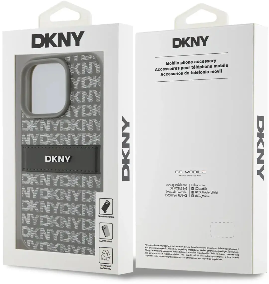 DKNY Backcover iPhone 16 Pro 3666339333362 - Beige