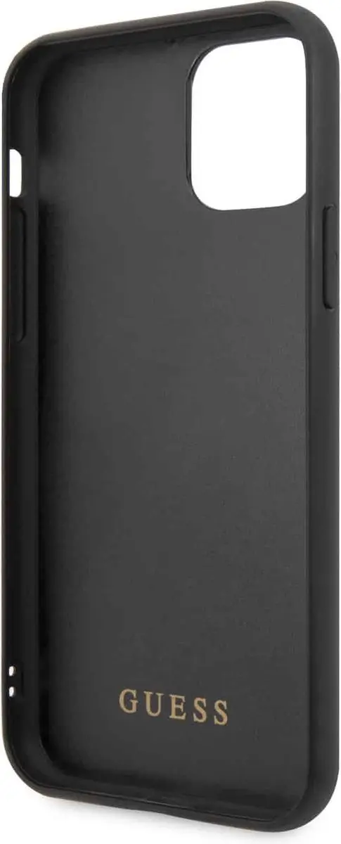 GUESS Marble Glas Hoesje - iPhone 11 Wit/Goud