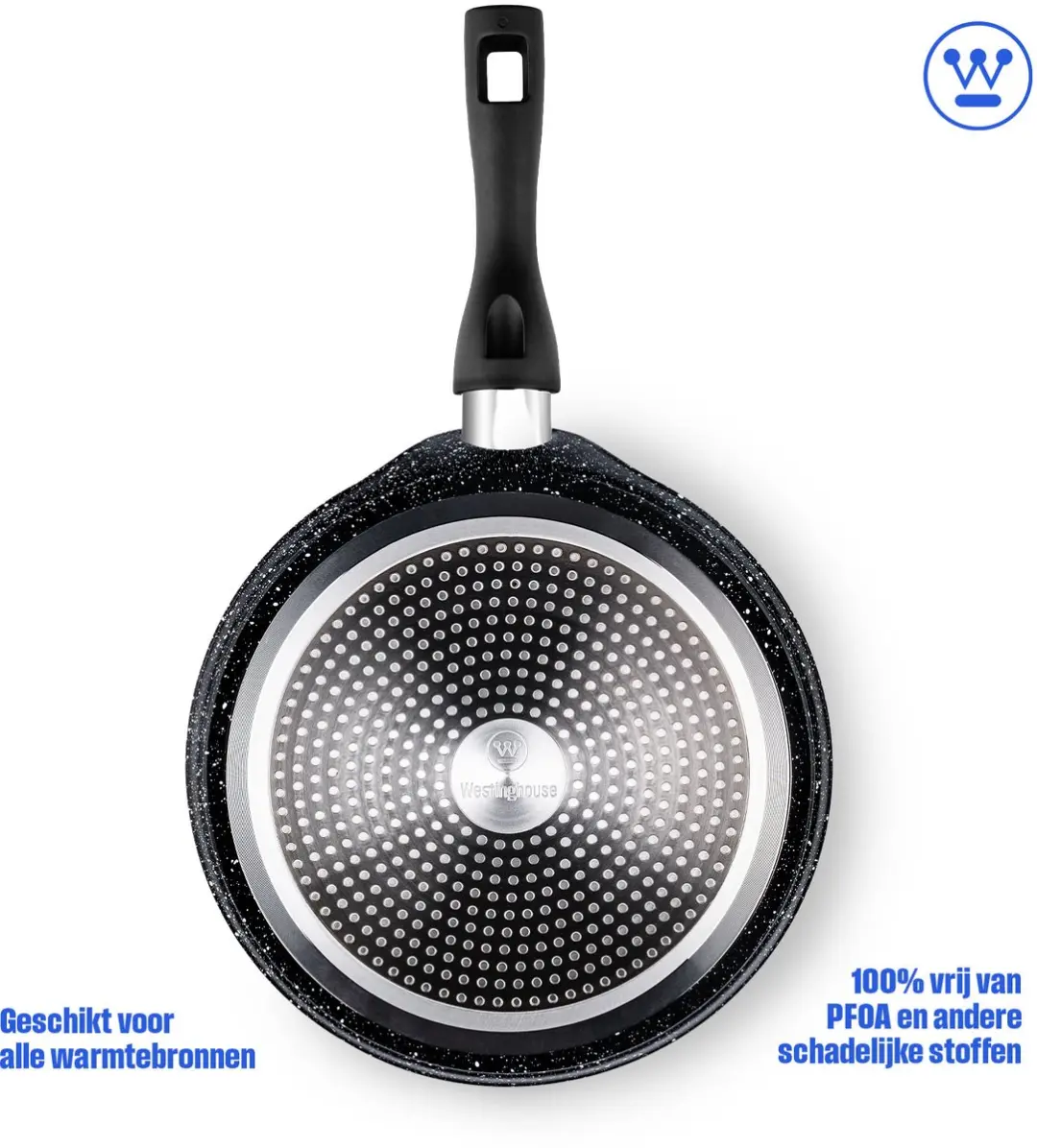 Westinghouse Pannenkoekenpan Ø28cm - Inductie - Zwart Marmer