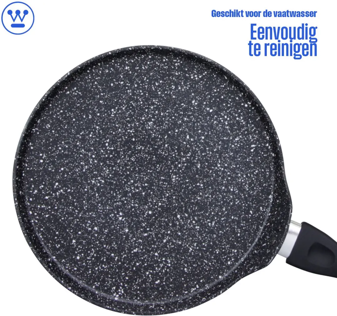 Westinghouse Pannenkoekenpan Ø28cm - Inductie - Zwart Marmer