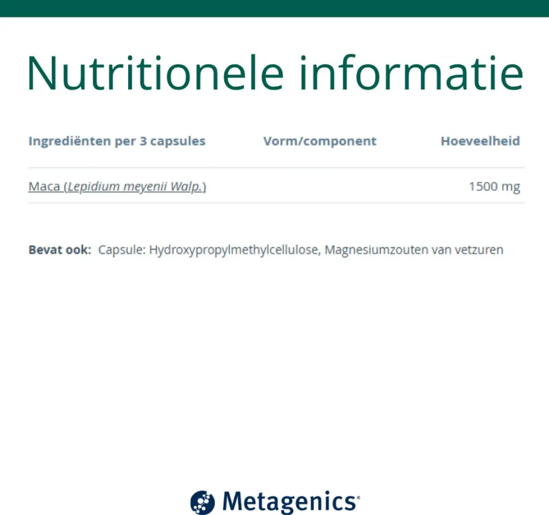 Metagenics Maca 500 Vegicaps - 60 capsules