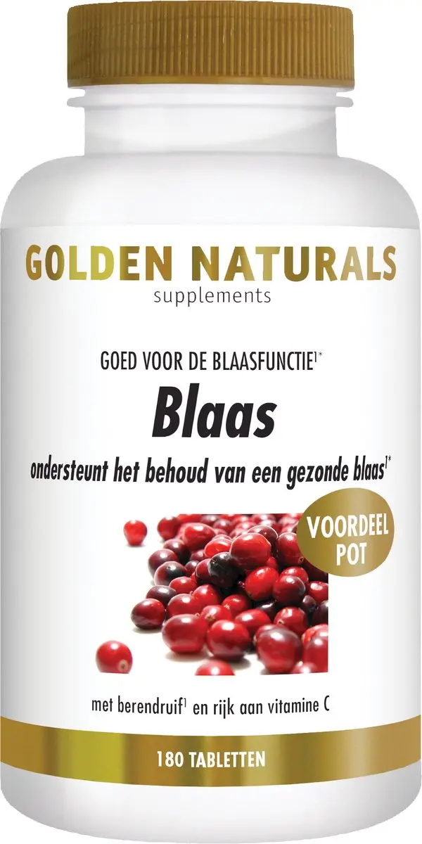 Golden Naturals Blaas 180 Veganistische Tabletten