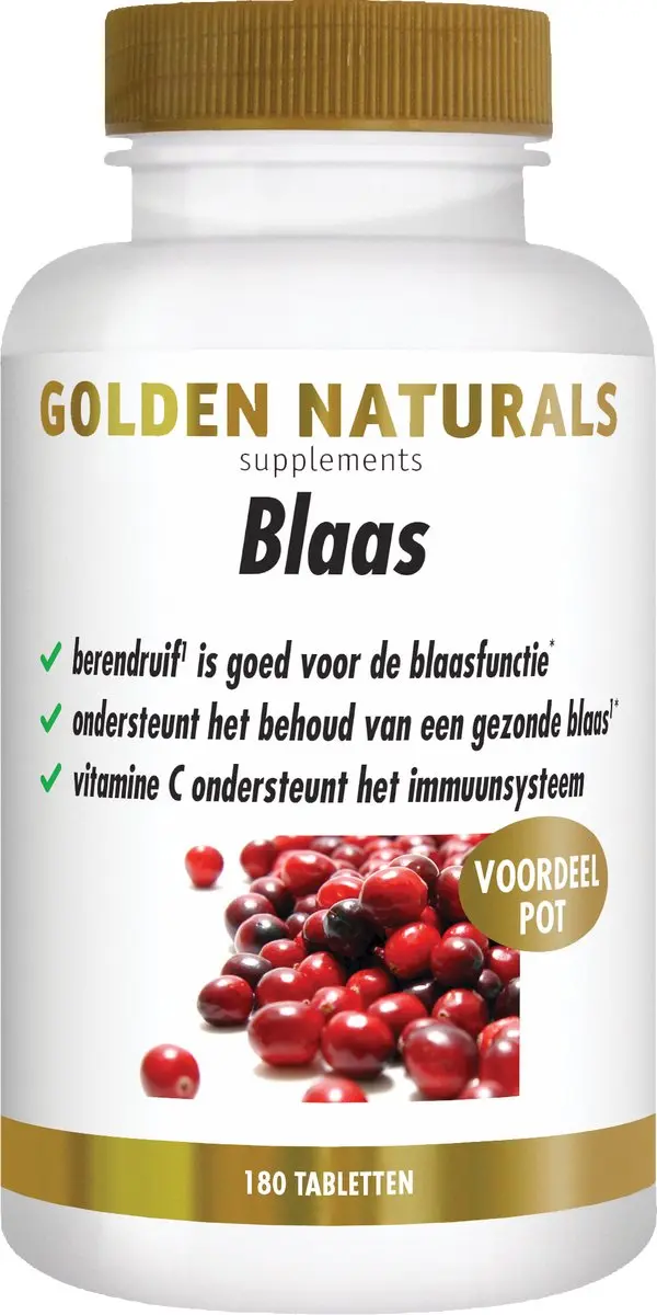 Golden Naturals Blaas 180 Veganistische Tabletten - 355g