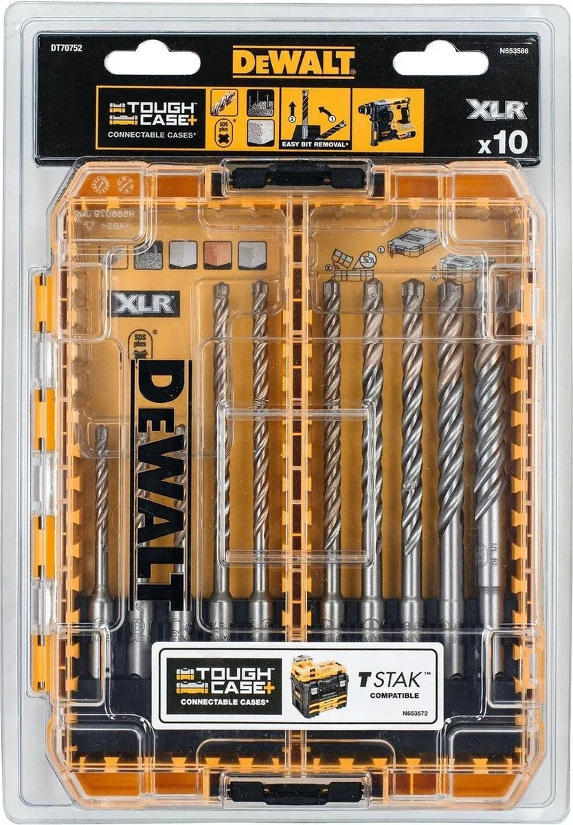 DeWalt SDS Plus Boorenset 10-delig Extreme XLR - TOUGHCASE