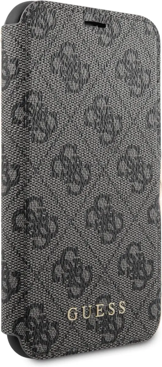 GUESS iPhone 11 Hoesje - Kunstleer - Grijs - 3 Pasjes