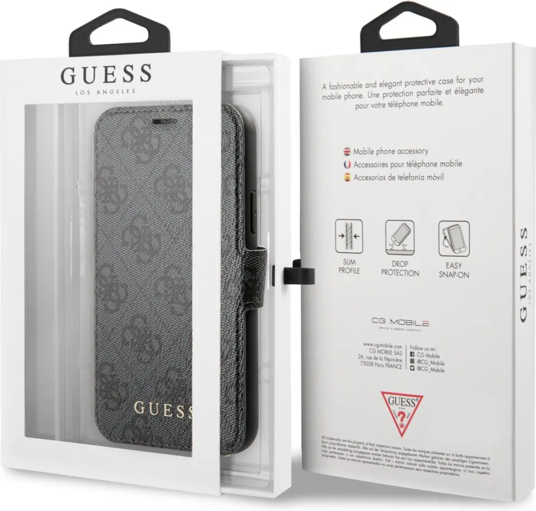 GUESS iPhone 11 Hoesje - Kunstleer - Grijs - 3 Pasjes - afbeelding 6 van 6
