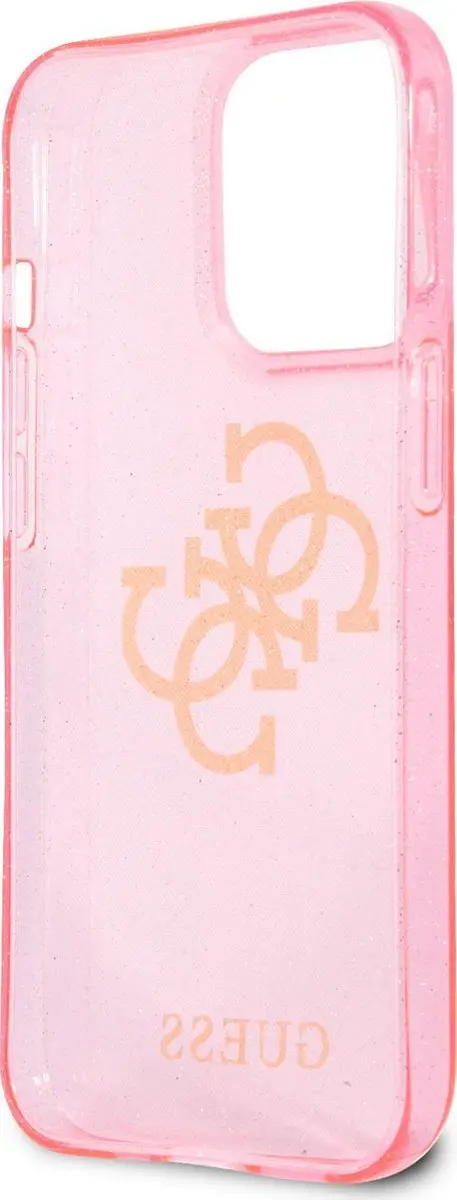 GUESS Glitters Backcase iPhone 13 Pro - Roze - afbeelding 6 van 6