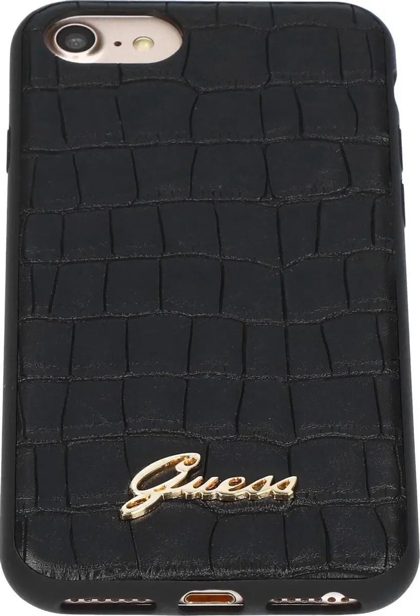 GUESS Croco Zwart iPhone Backcase - Kunstleer - afbeelding 4 van 6
