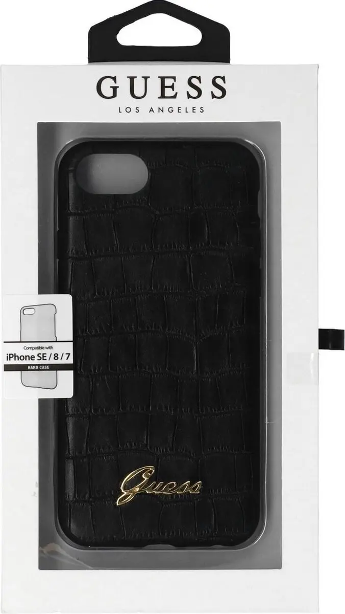 GUESS Croco Zwart iPhone Backcase - Kunstleer - afbeelding 5 van 6