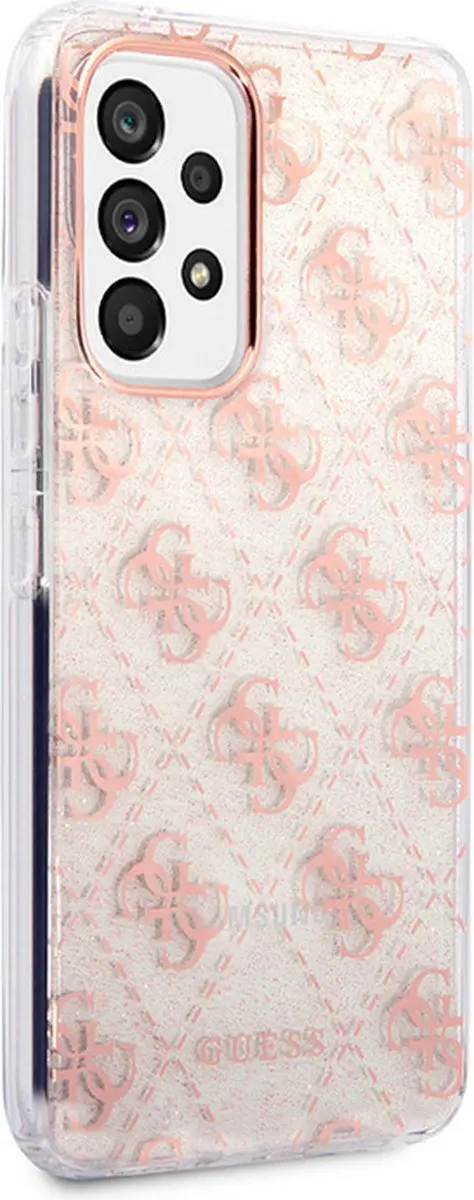 GUESS 4G Glitter Hoesje - Samsung Galaxy A53 - Roze - afbeelding 2 van 3