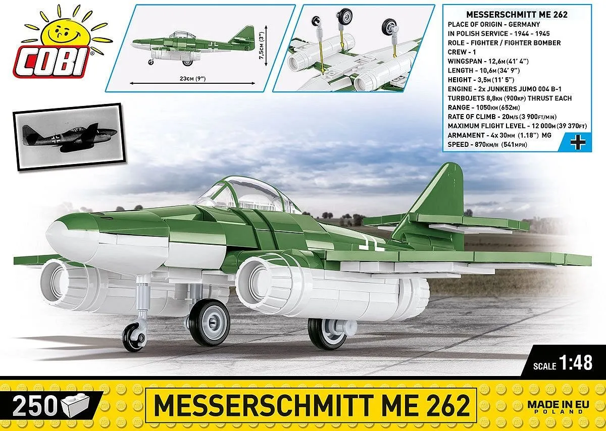 Cobi Messerschmitt Me 262 COBI-5881 - 250 Stukken - Meerkleurig