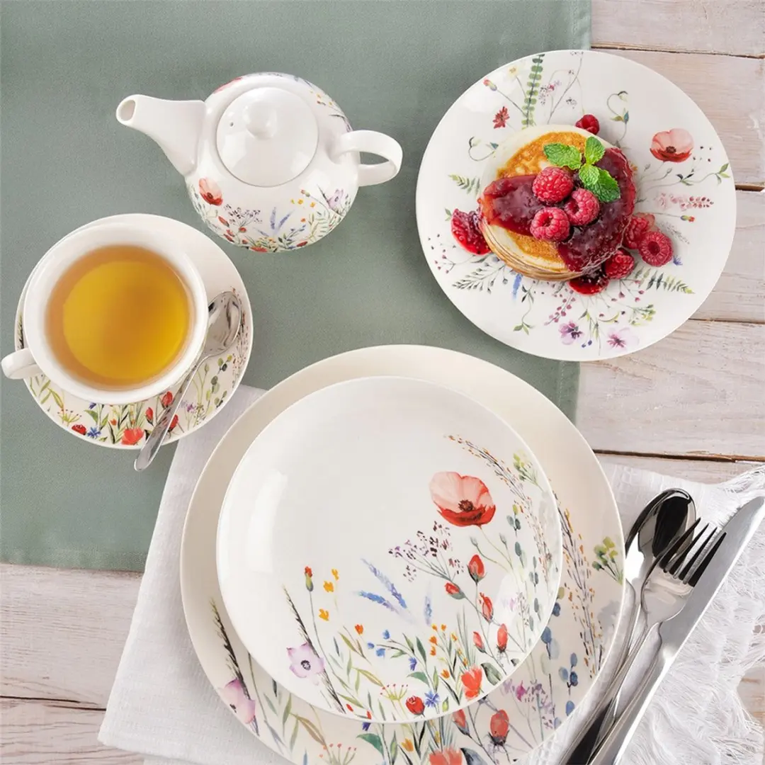 Orion Maki Serie Diep Bord 20,5cm Bloemenmotief