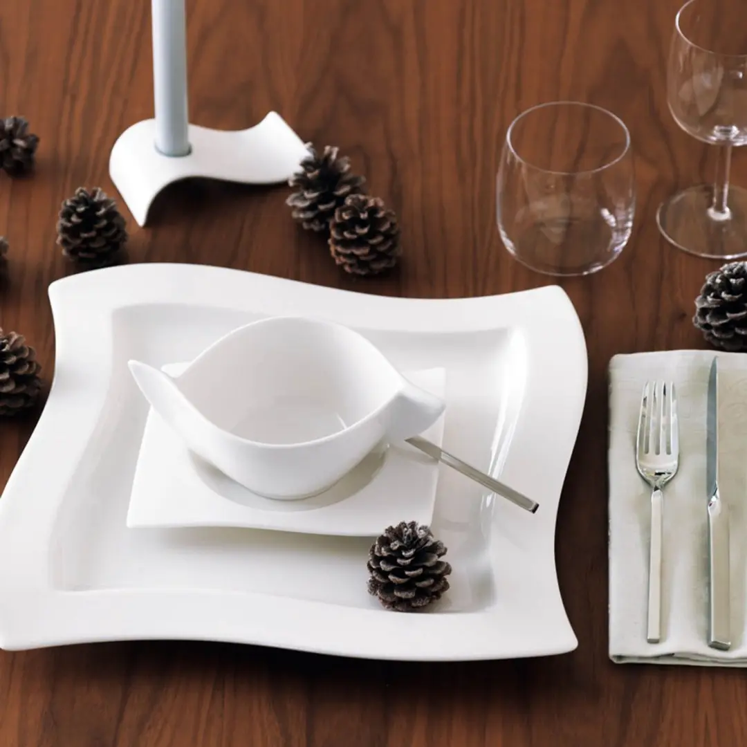Villeroy & Boch NewWave Soepbordjes Set - 4 Stuks - Wit/Gekleurd