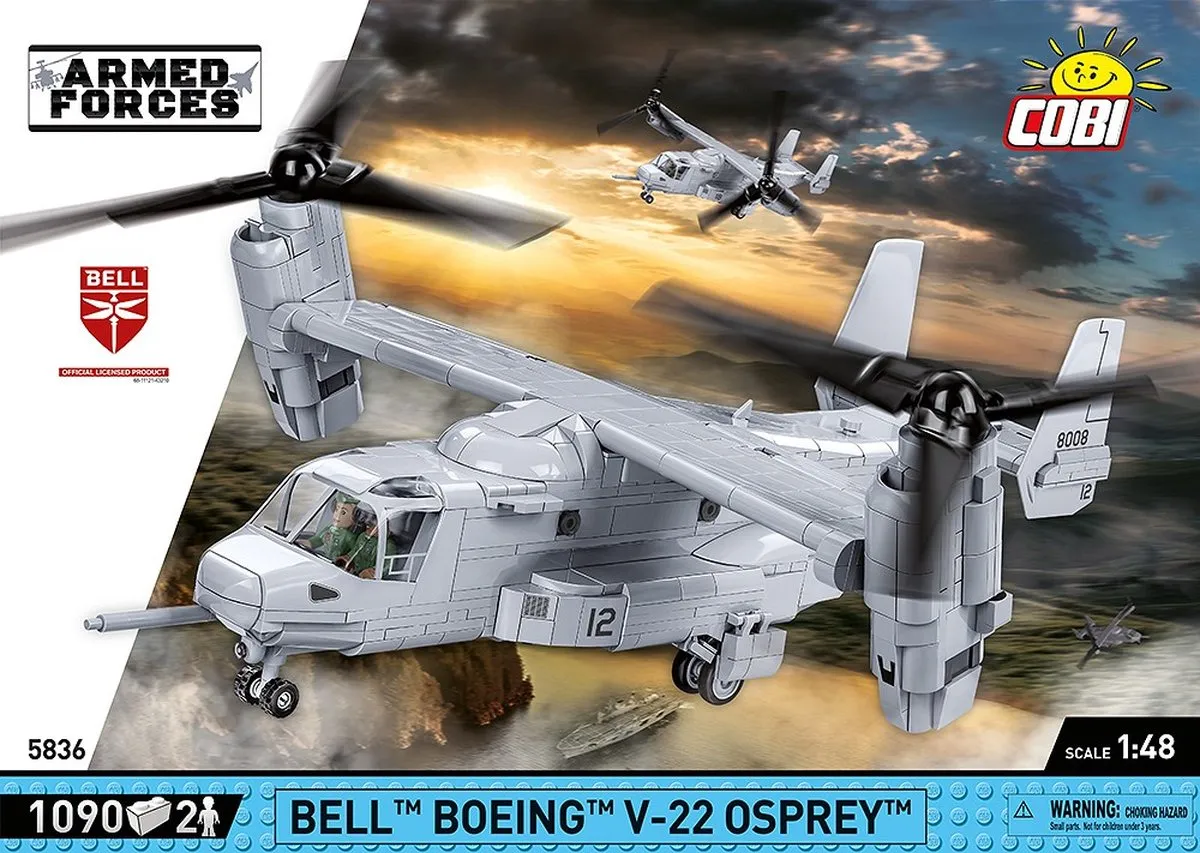 Cobi Bell Boeing V-22 Osprey 5836 - 1090 Onderdelen - 2 Minifiguren