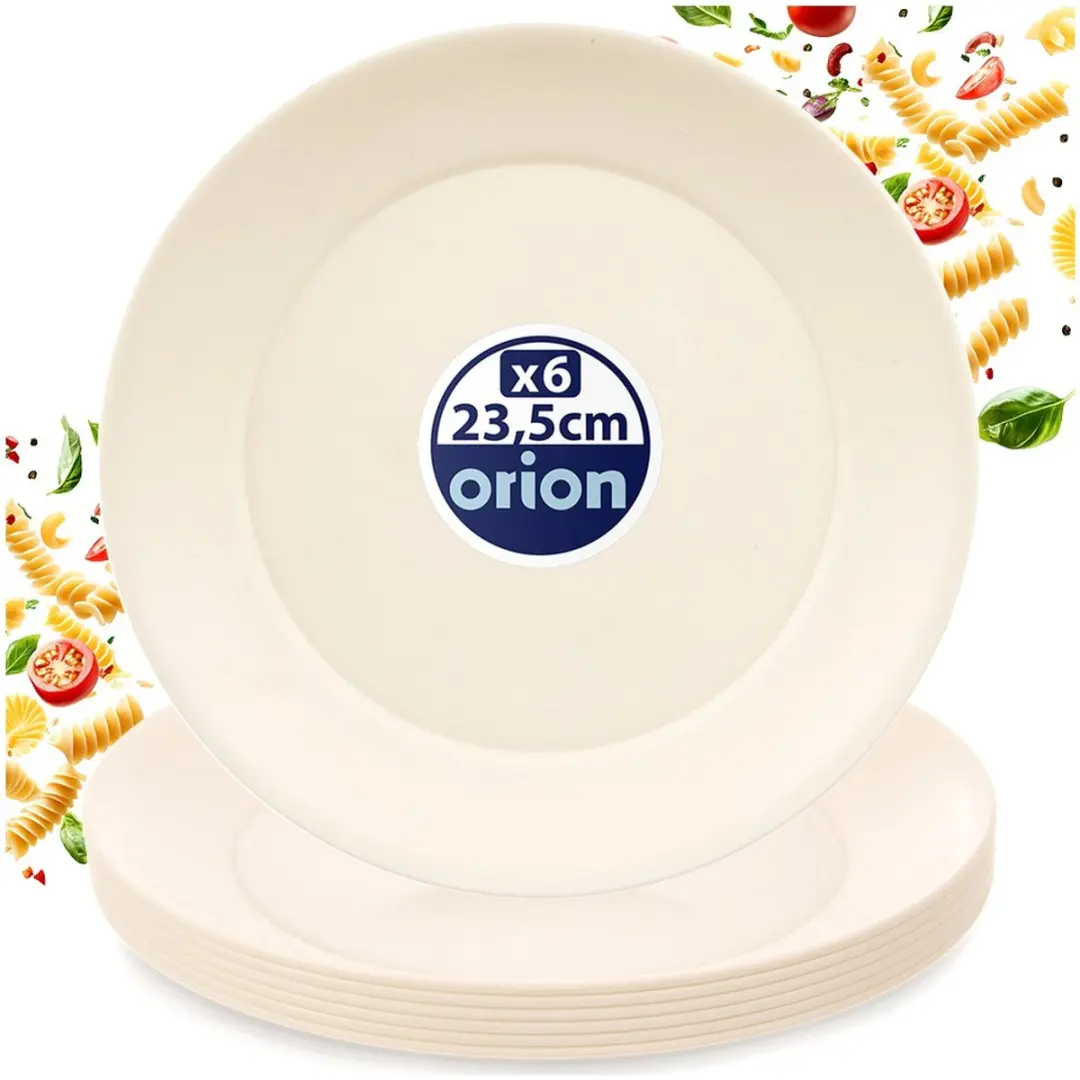 Orion Dinerborden Plastic Crème 23.5cm - 6 Stuks