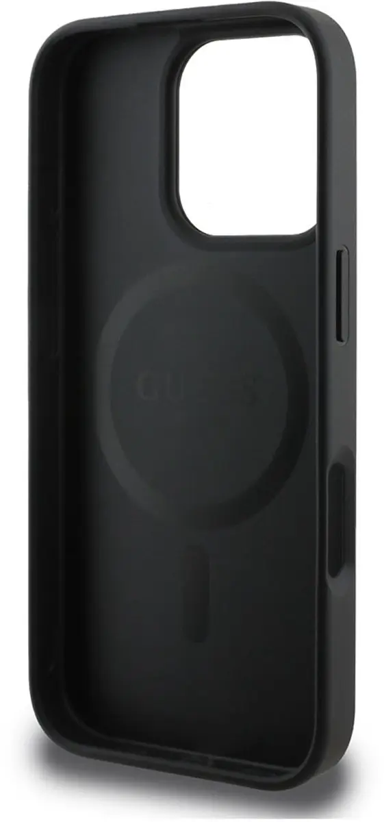 GUESS Beschermhoes iPhone 16 Pro Max MagSafe - Zwart