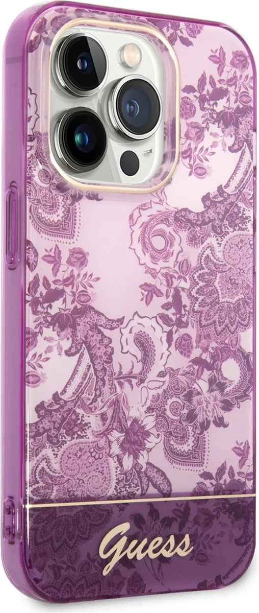GUESS Toile de Jouy Back Case - iPhone 14 Pro Max - Fuchsia