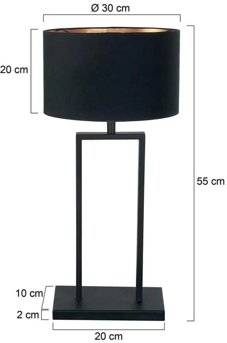 Steinhauer Stang 3984ZW Tafellamp - Zwart - afbeelding 6 van 6