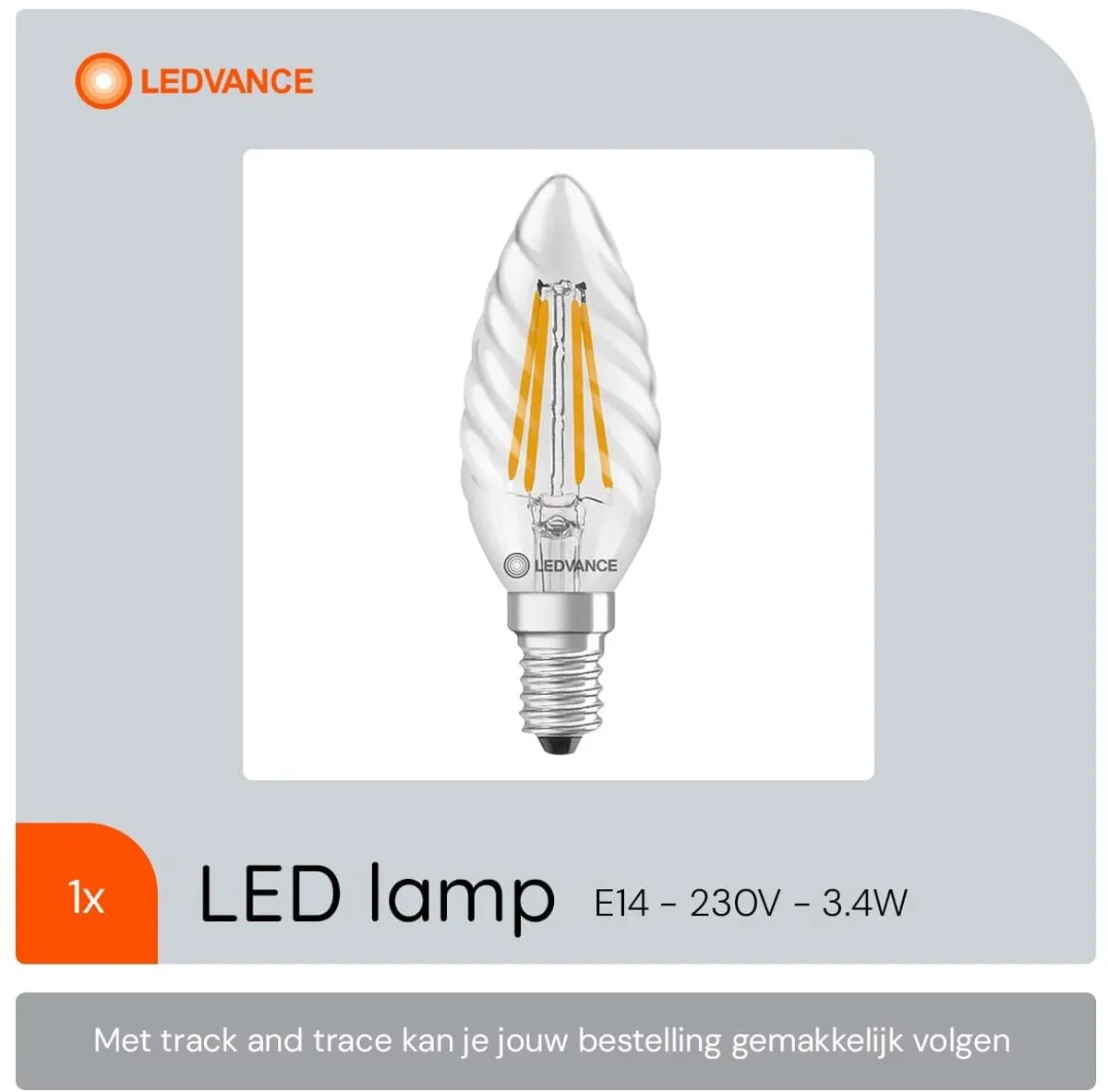 LEDVANCE LED Kaarslamp E14 3.4W 470lm Warm Wit - Ø45mm