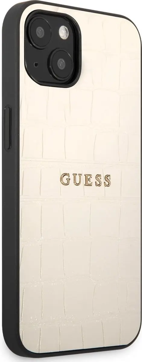 Guess Croco Lines iPhone 13 Hardcase - Beige - afbeelding 6 van 6