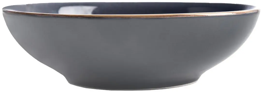Orion Diep Bord Keramiek Glaze 21cm - Donkergrijs