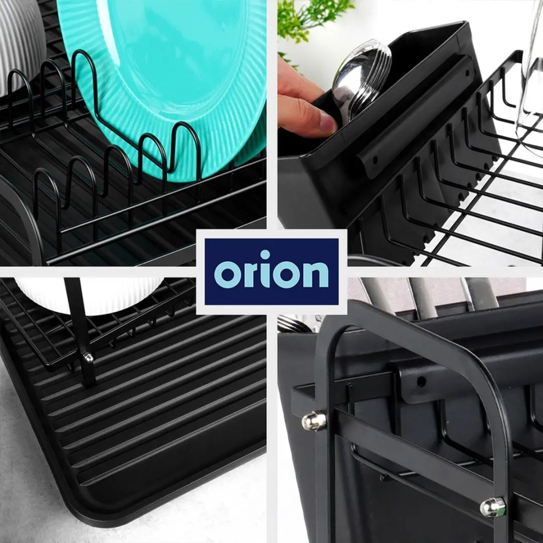 Orion Tweelaags Bordenrek 42,5x32x29cm - Zwart