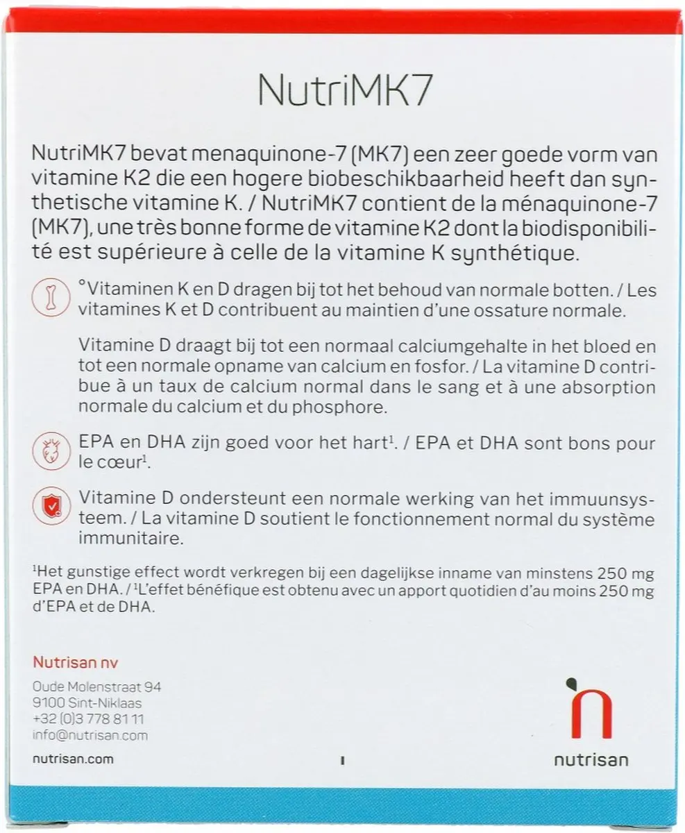 Nutrisan NutriMK7 Capsules - 120 Stuks