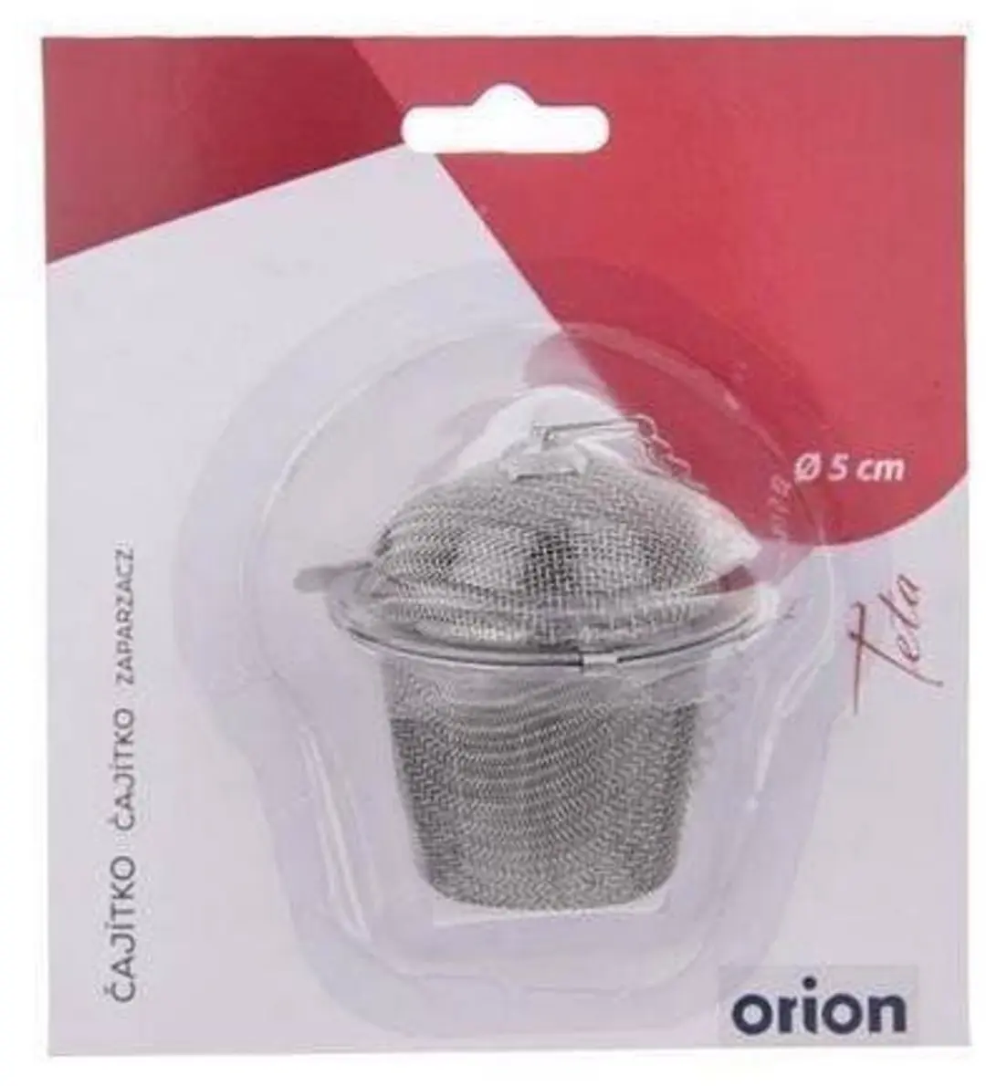 Orion Stalen Theezeefje RVS 5cm - Zilverkleurig