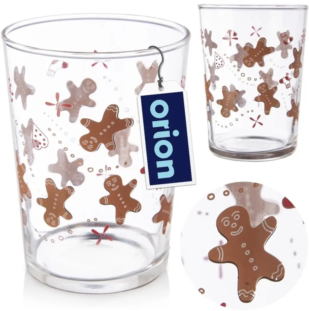 Orion Kerst Mok met Peperkoek Motief 500ml - Doorzichtig