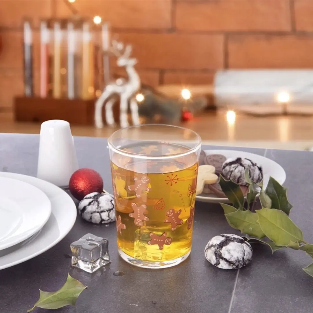 Orion Kerst Mok met Peperkoek Motief 500ml - Doorzichtig