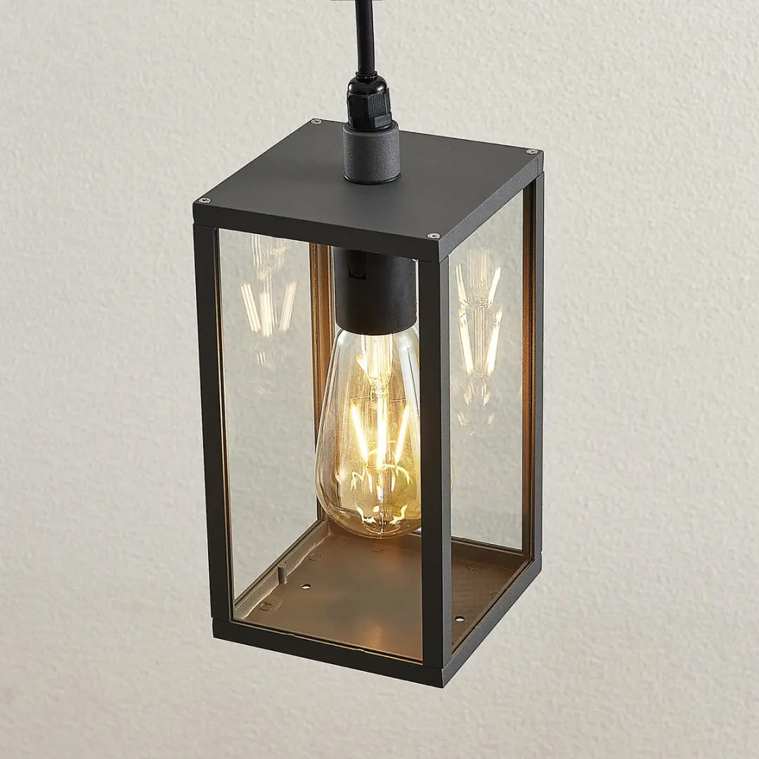 Lindby Hanglamp Buiten 1 Licht E27 Antraciet