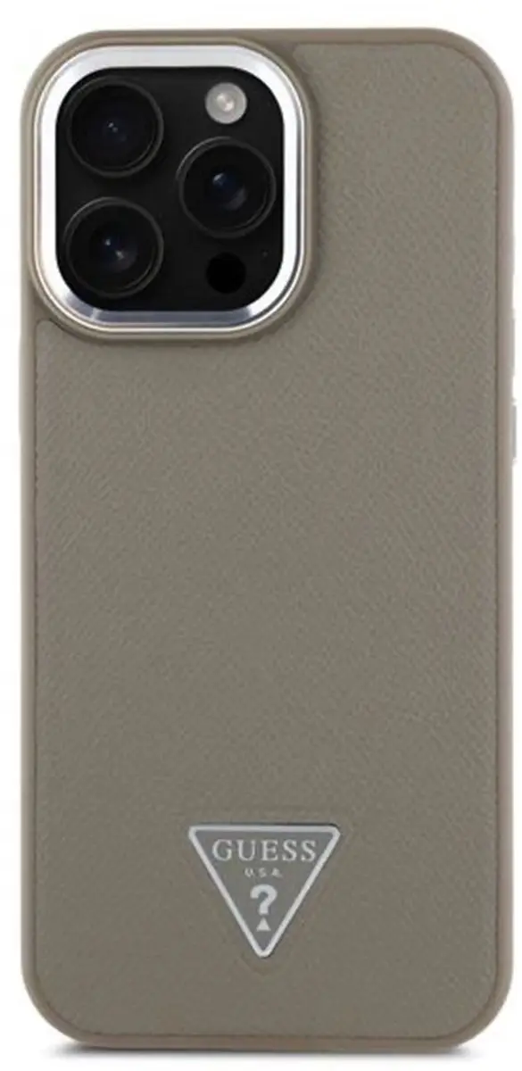 GUESS Hoesje iPhone 16 Pro Max - Anti-Shock Bruin