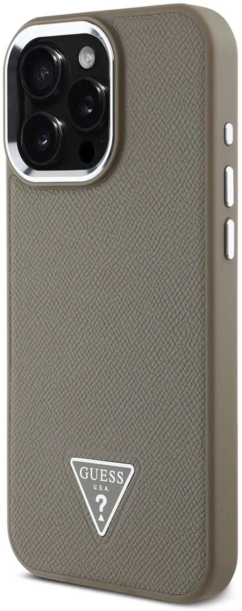 GUESS Hoesje iPhone 16 Pro Max - Anti-Shock Bruin