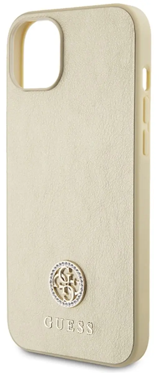 GUESS 4G Strass Metal Logo Back Case - iPhone 15 Plus - Goud - afbeelding 6 van 6