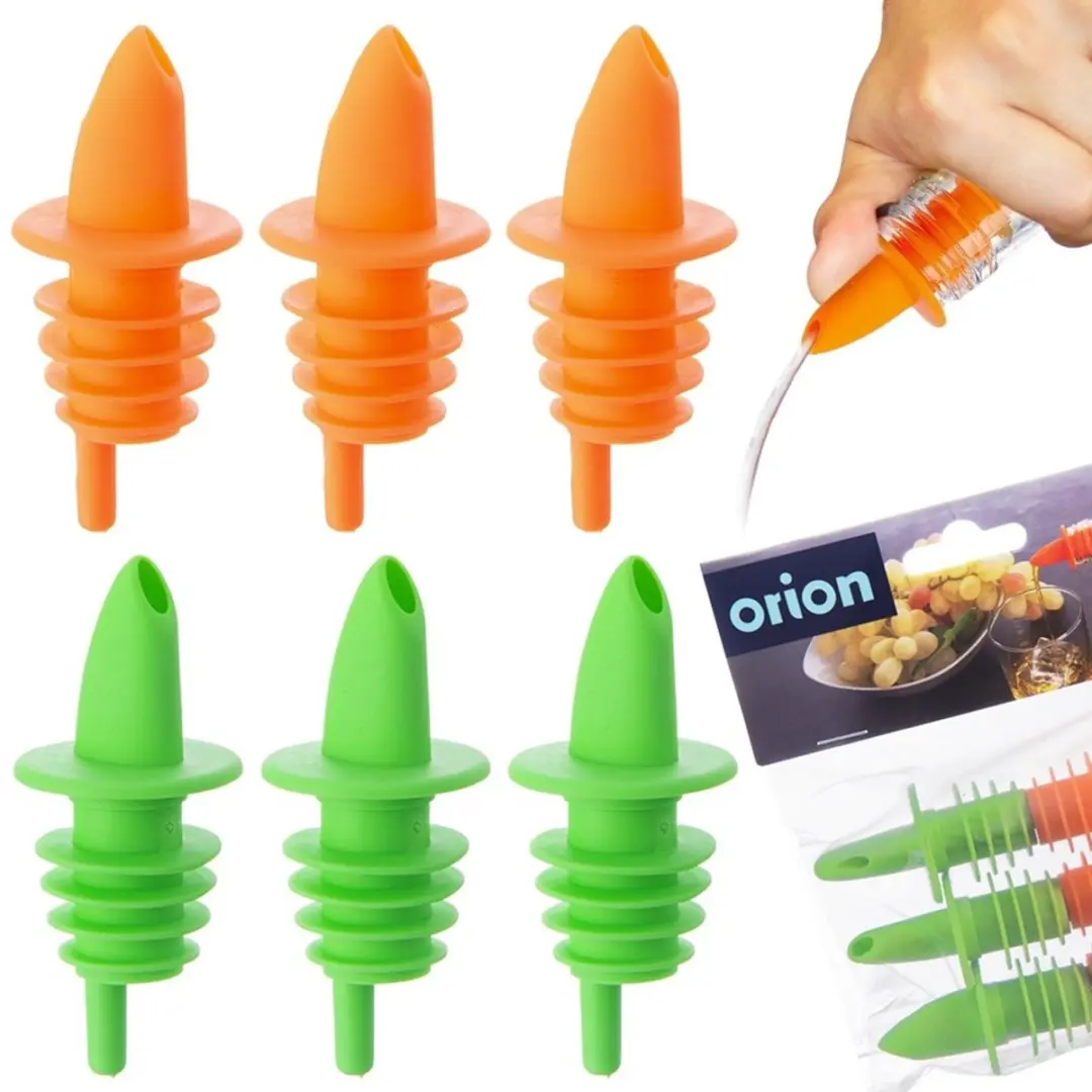 Orion Flesuitgieters Set - 6 Stuks Groen & Oranje
