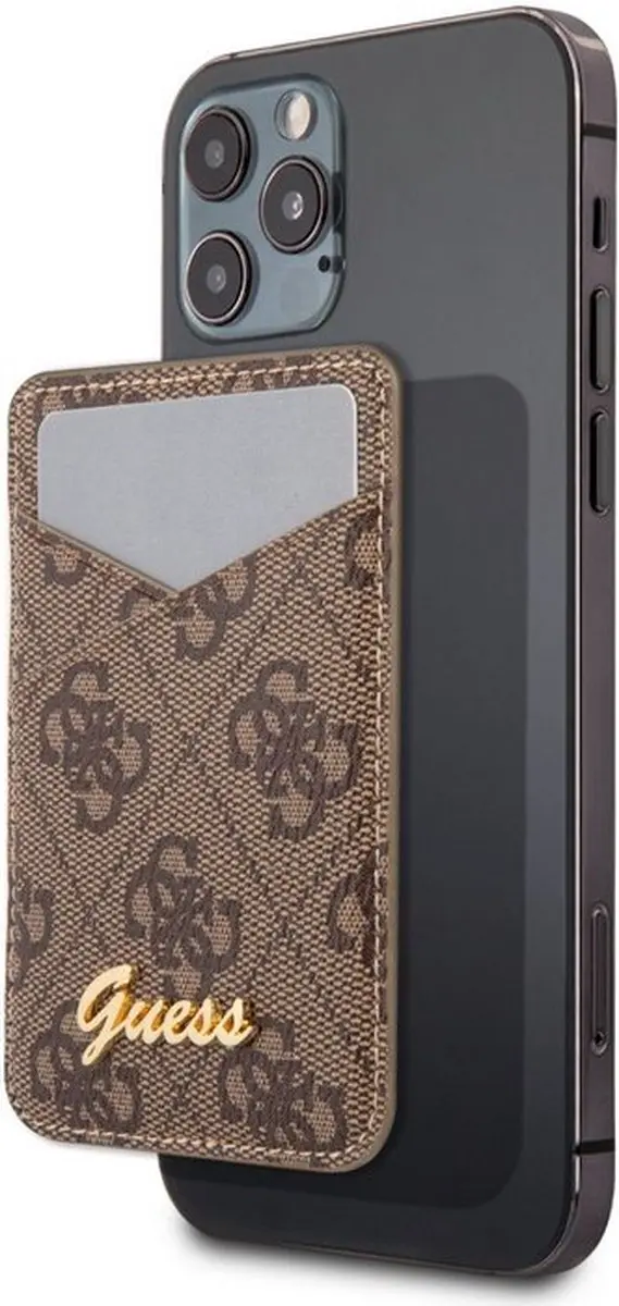 Guess 4G PU Leather Pasjeshouder - iPhone 12+ - 2 Stuks - Bruin
