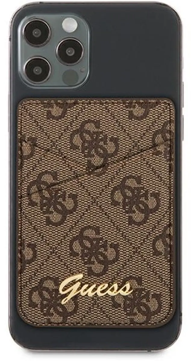 Guess 4G PU Leather Pasjeshouder - iPhone 12+ - 2 Stuks - Bruin