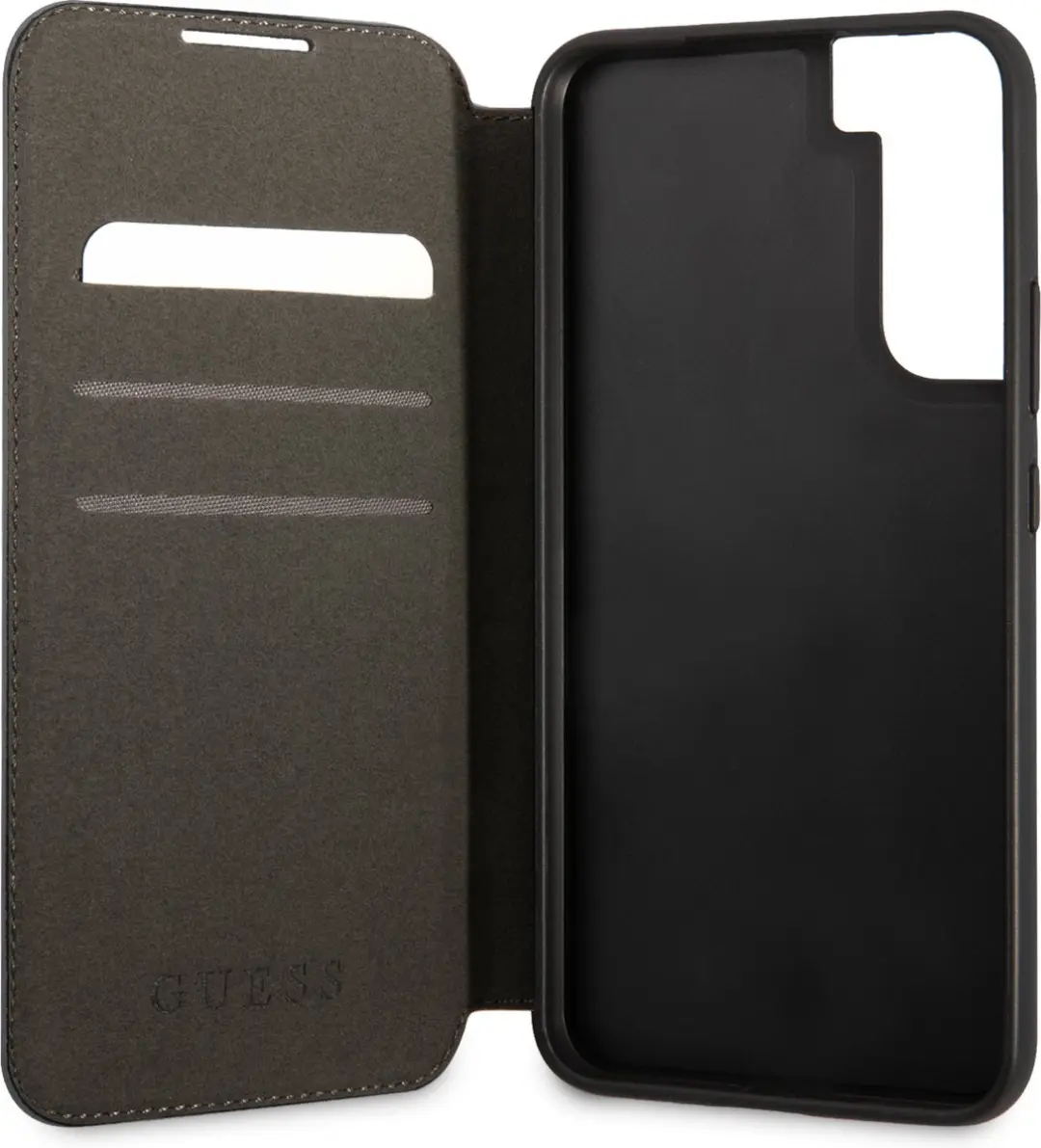 Guess Logo Boekmodel Hoesje Samsung Galaxy S22 Plus - Grijs - 3 Stuks - afbeelding 6 van 6