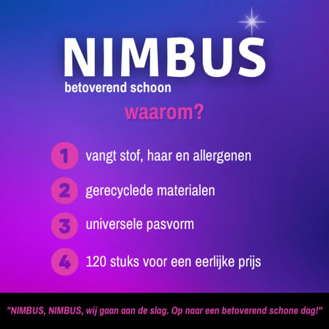Nimbus Magic Floorwipes Refill 120 Stuks - 28x22cm