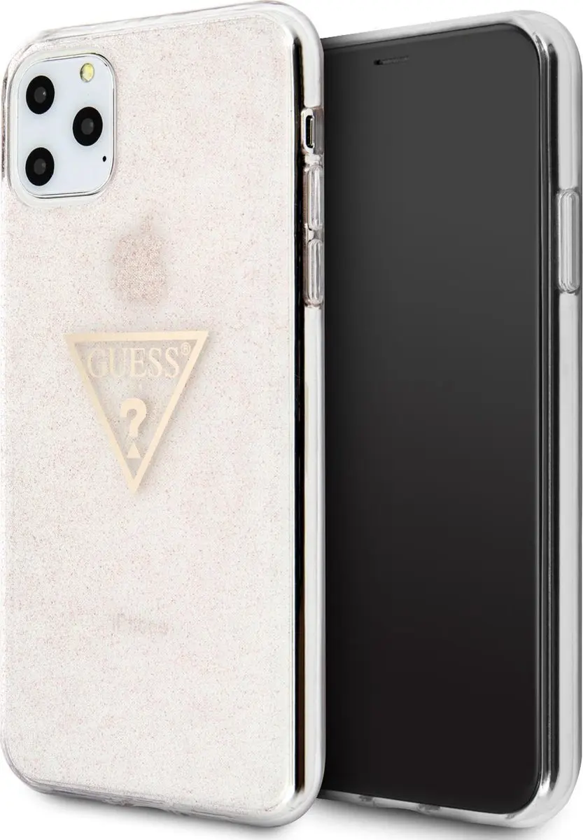 Guess Solid Glitter TPU Backcover iPhone 11 Pro Max