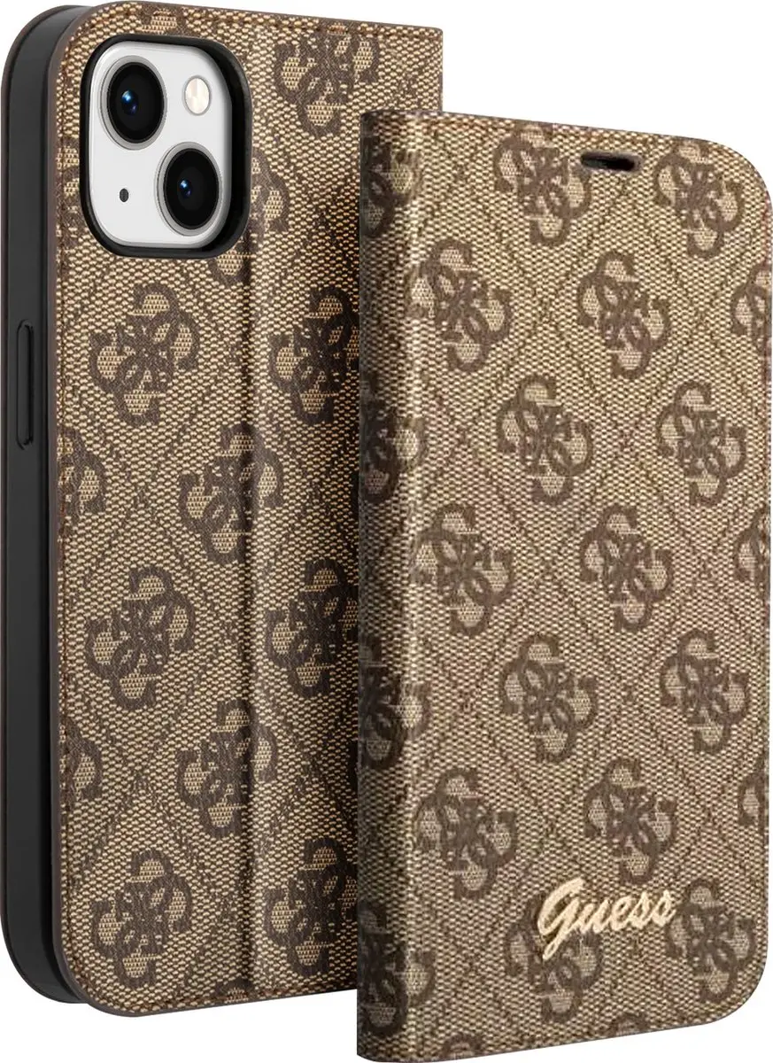 GUESS 4G Book Case iPhone 14 Plus - Bruin - 2 Stuks