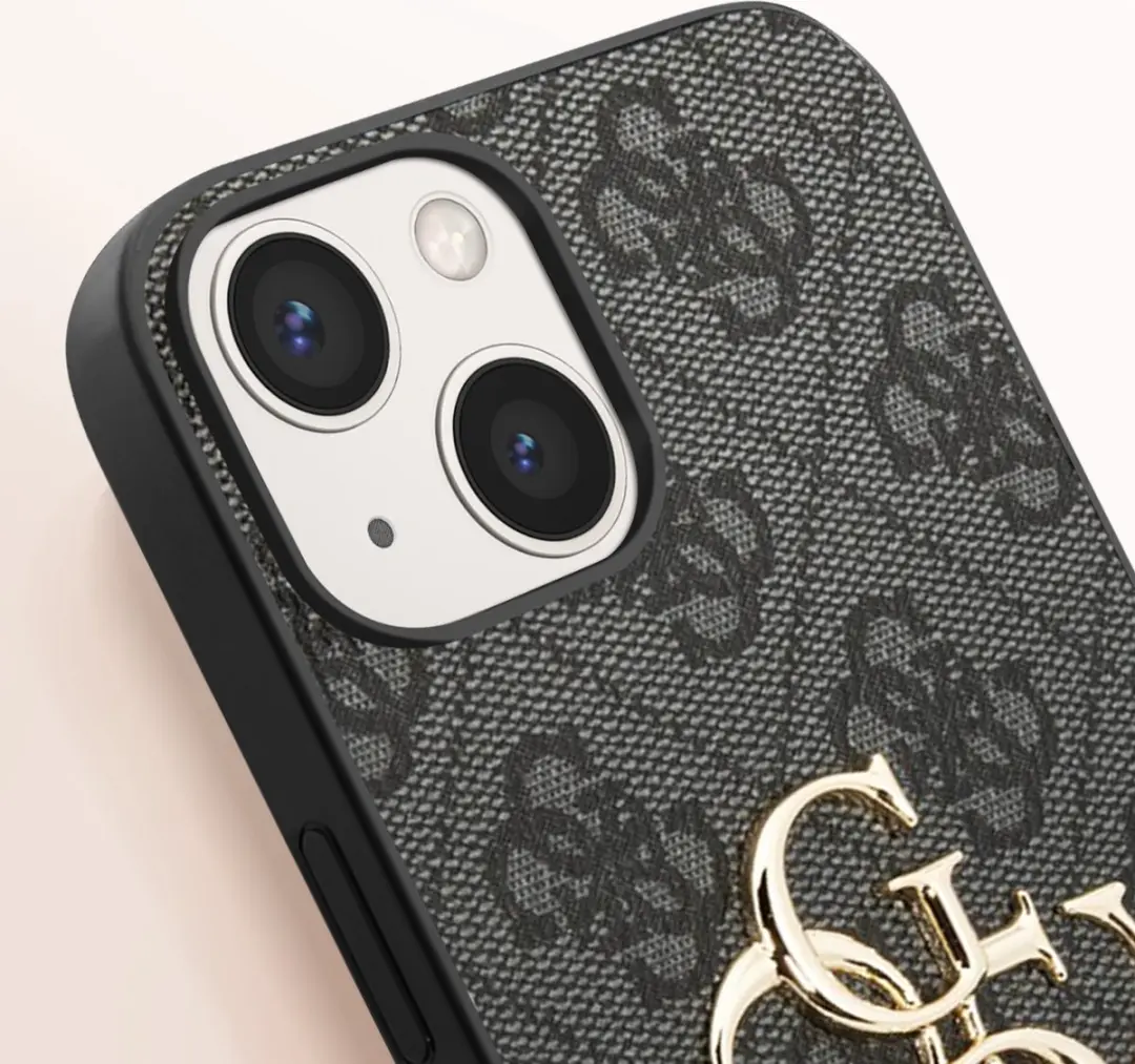 GUESS iPhone 13 Mini Hoesje - Effen Grijs - Kunstleer - 3666339024796 - afbeelding 3 van 6