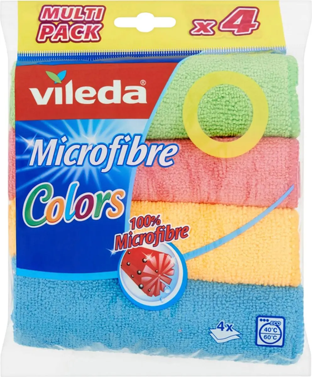 Vileda Microvezeldoeken Colors - 40 Stuks (10x4) - afbeelding 6 van 6