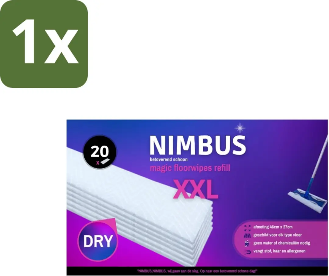 Nimbus Magic Floorwipes Refill XXL 20 Stuks