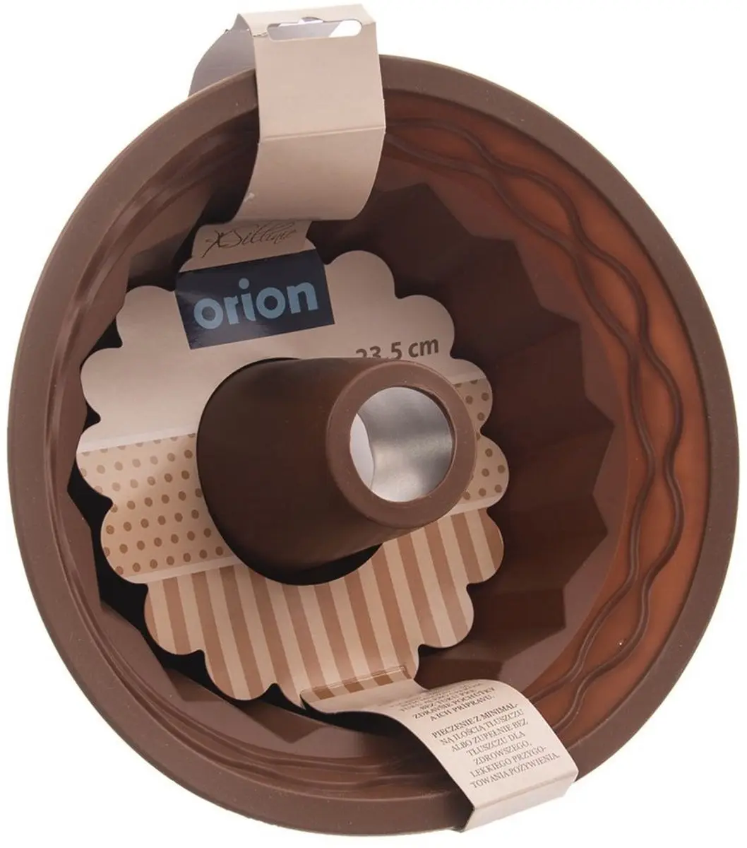 Orion Siliconen Bakvorm Rond 23,5cm - Bruin