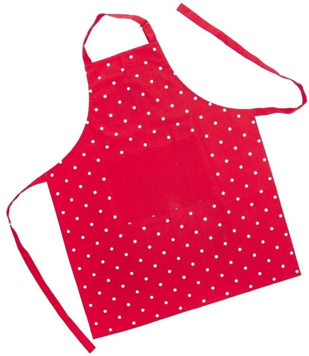 Orion TECKA Katoenen Keukenschort Rood - Met Zak
