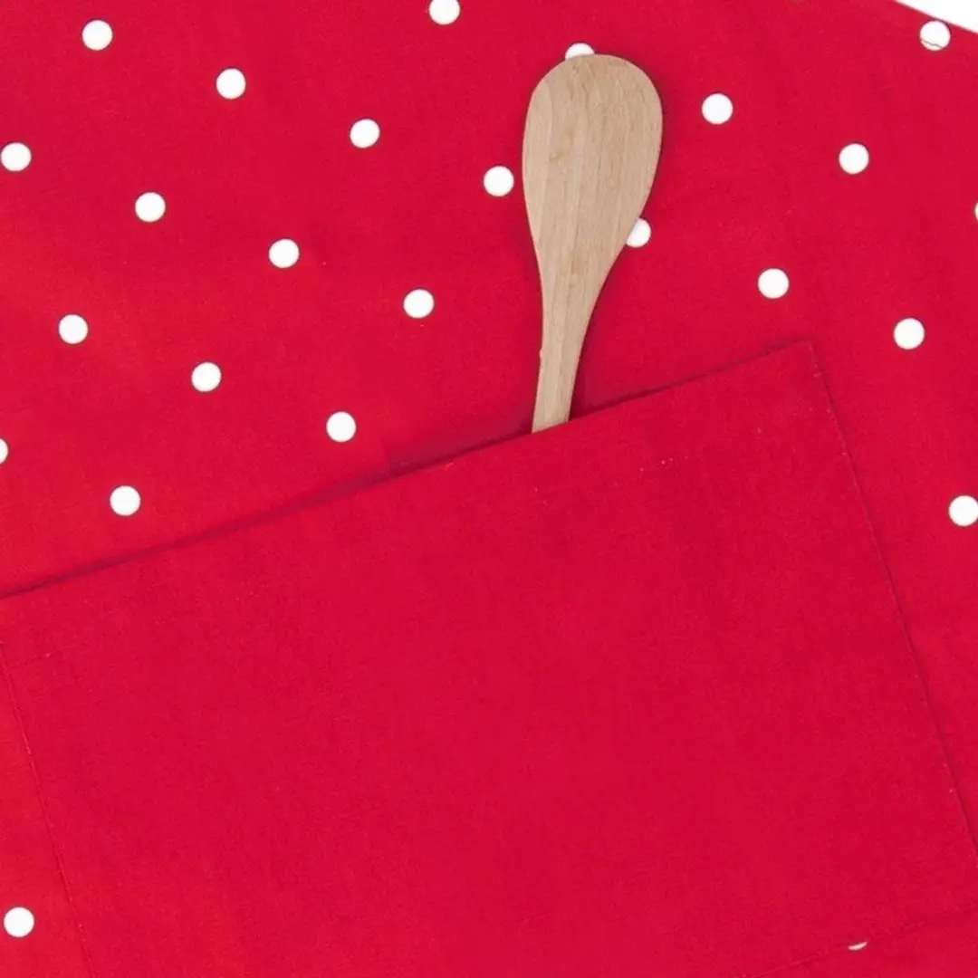 Orion TECKA Katoenen Keukenschort Rood - Met Zak