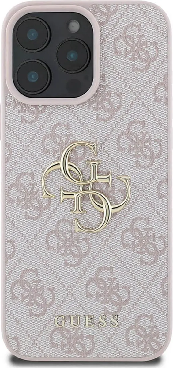Guess iPhone 16 Pro Backcover - Roze GUHCP16L4GMGPI